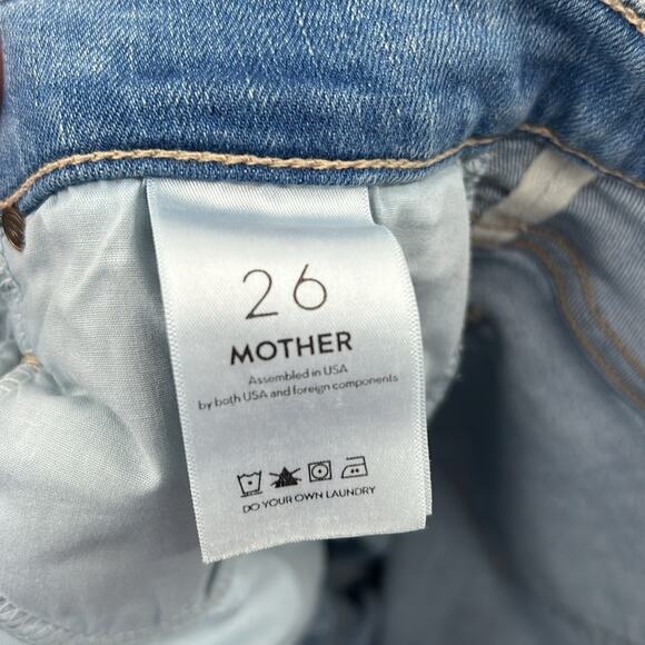 Mother Stunner Zip Ankle Step Fray Jeans - Light Kitty Racer - 26 - Picture 6 of 10
